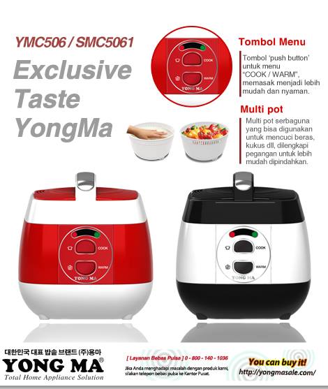 Yong ma MagicCom Rice Cooker 1L - SMC5061 | SMC-5061 Hitam